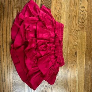 Adorable red skirt with built in shorts!!